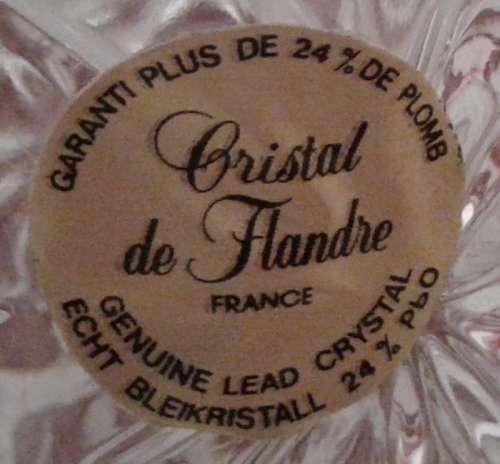 Two small vintage Cristal de Flandre - France Vases