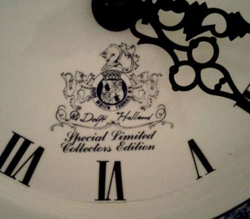 Limited Edition Delft Mantle Clock - it is highly collectable.