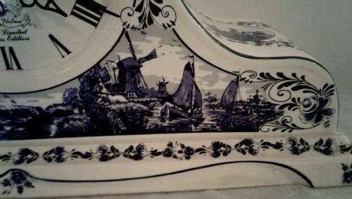 Limited Edition Delft Mantle Clock - it is highly collectable.