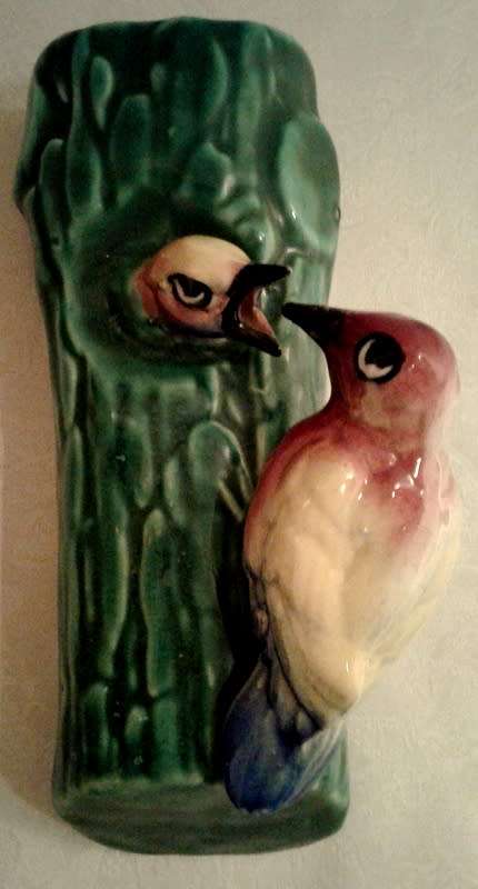 Vintage LUCIA Porcelain Wall Pocket / Vase  Wonderful piece