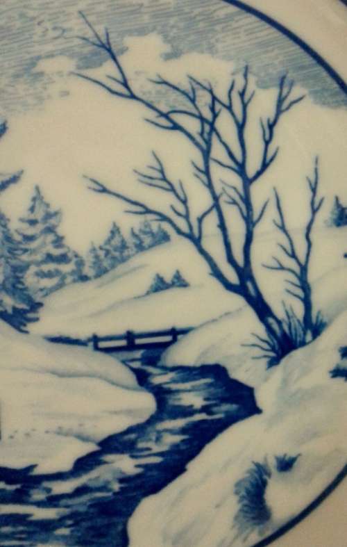 Scenic Hutschenreuther plate made in Germany