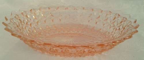 Detailed vintage PINK glass bowl