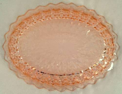 Detailed vintage PINK glass bowl