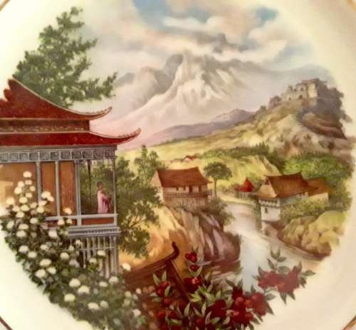 Eschenback Bavaria Germany Plate with Oriental Scene