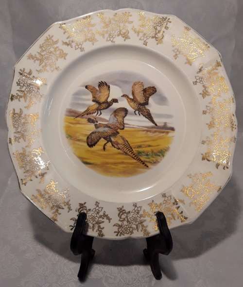 Weatherby Handley England stunning plate Flying Pheasant Design