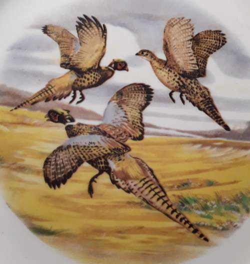 Weatherby Handley England stunning plate Flying Pheasant Design