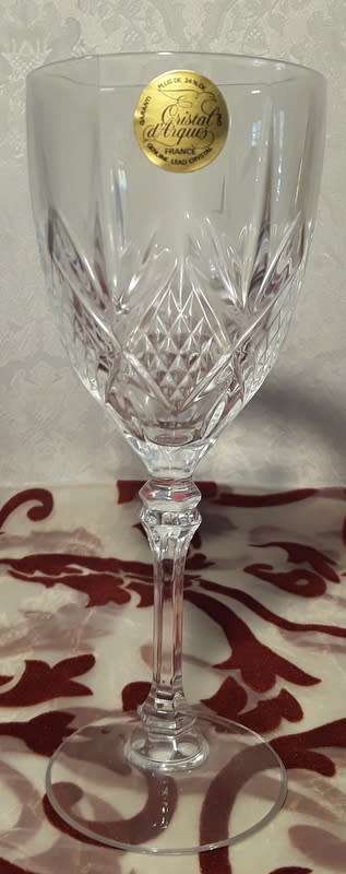 French Cristal d'Arques Wine Glasses Design Fontenay Lead Crystal (never been used)
