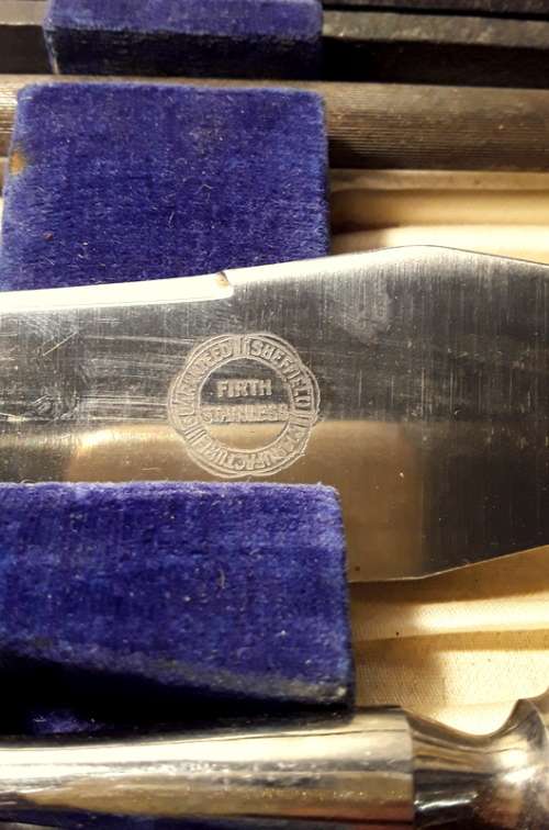 1924 three piece carving set. William Willey & Co Sheffield.