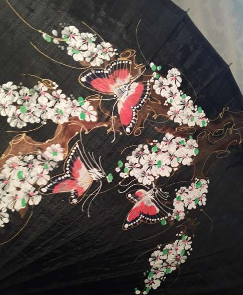 Contemporary Oriental Material Umbrella