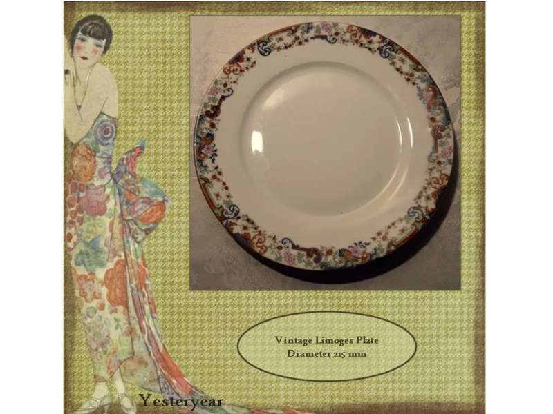 Vintage Limoges plate with a classical design