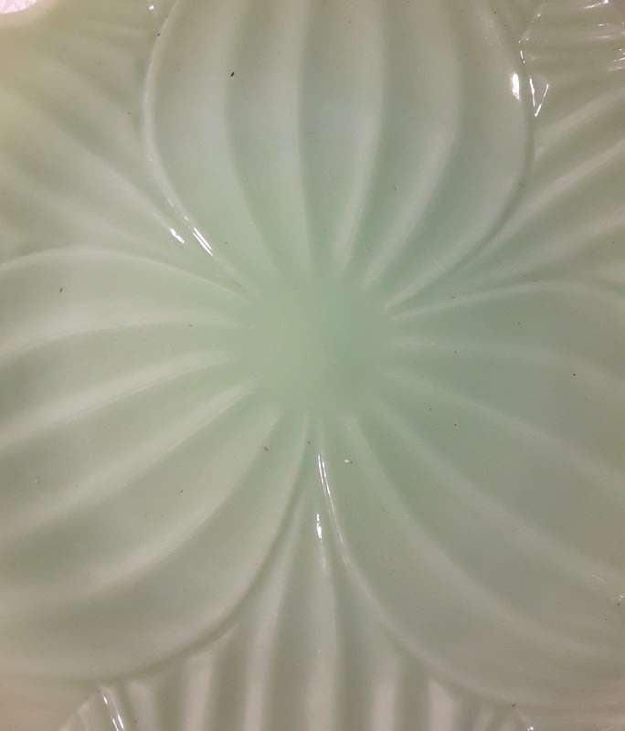 Vintage Milk Glass Light Green Plates