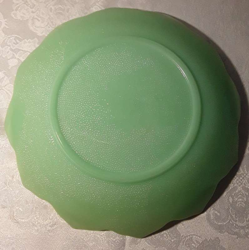 Vintage Milk Glass Light Green Plates
