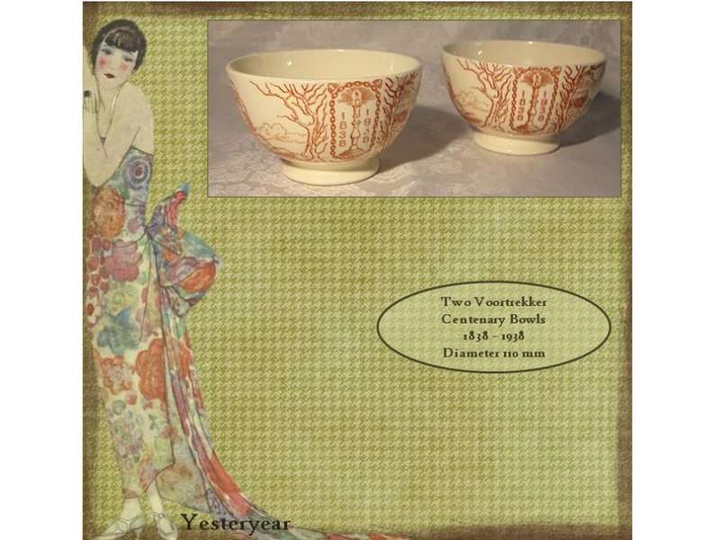 Two Voortrekker Centenary Bowls