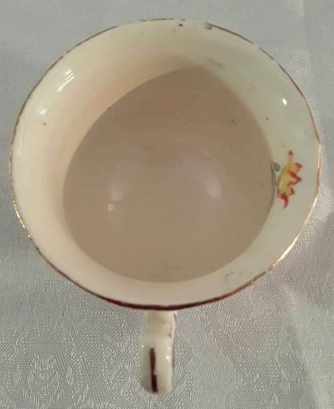 Two magnificent vintage James Kent Fenton Trellis Rose coffee cup sized duos