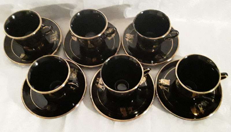 Collectable Spathas 24K Gold Trim Colbalt Black Hand made in Greece