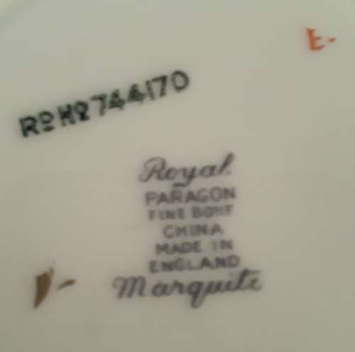 Exquisite vintage Royal Paragon Fine Bone China  Marquita  saucers  (Four)
