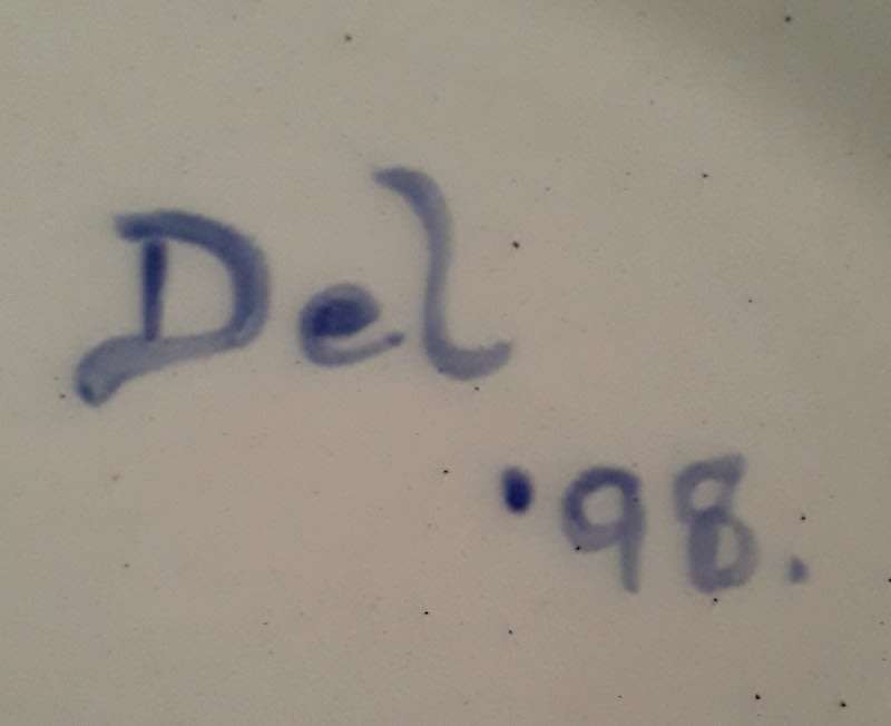 Pretty blue and white display plate