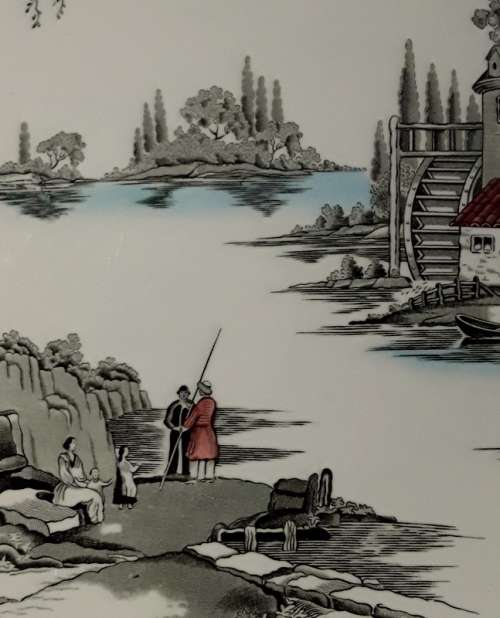 Stunning The Old Mill Johnson Bros Made in England Serving Platters.