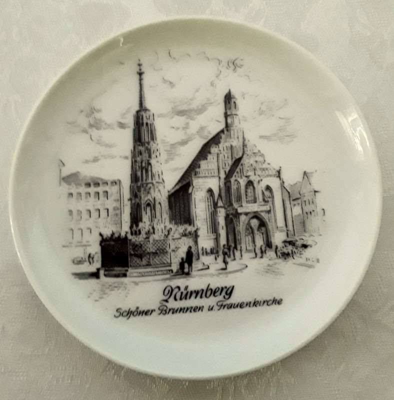1970s Porcelain Coasters. Six  Made in West Germany