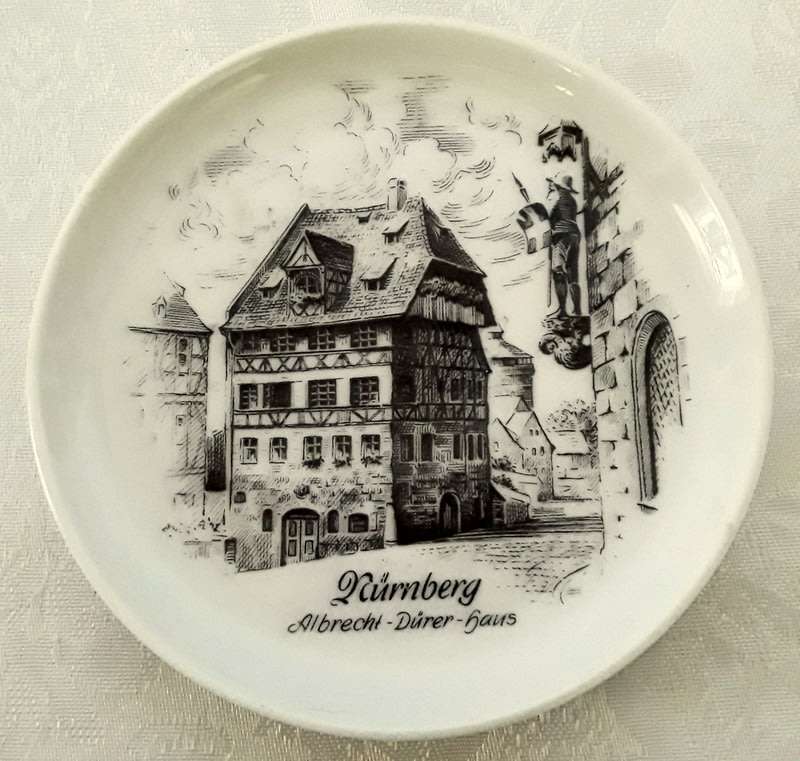 1970s Porcelain Coasters. Six  Made in West Germany
