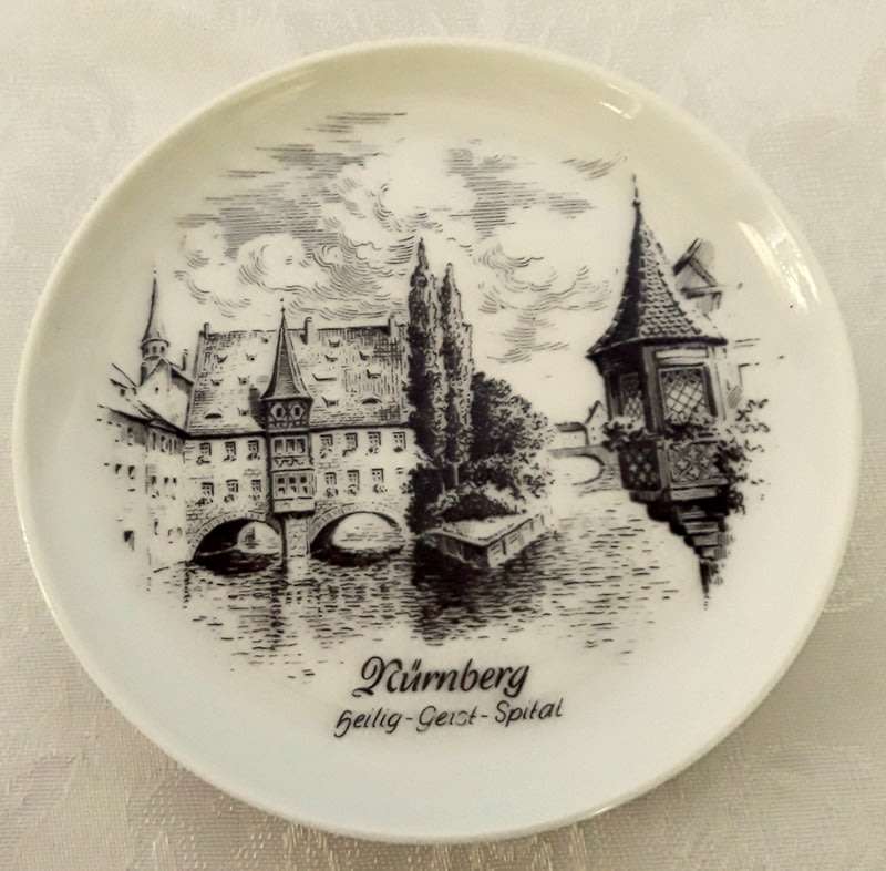 1970s Porcelain Coasters. Six  Made in West Germany