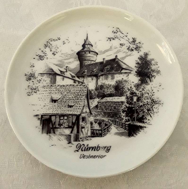 1970s Porcelain Coasters. Six  Made in West Germany