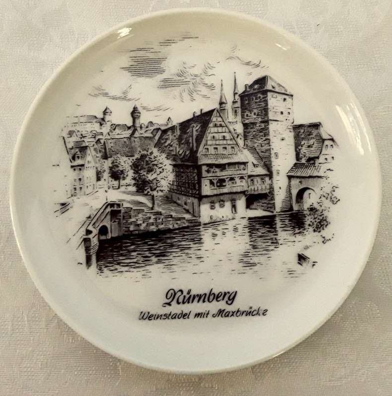 1970s Porcelain Coasters. Six  Made in West Germany