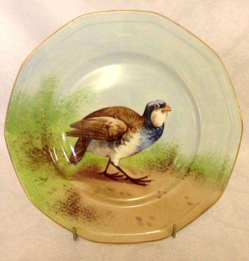 Grand vintage Limoges, France display plates of Game Birds. Please read the description