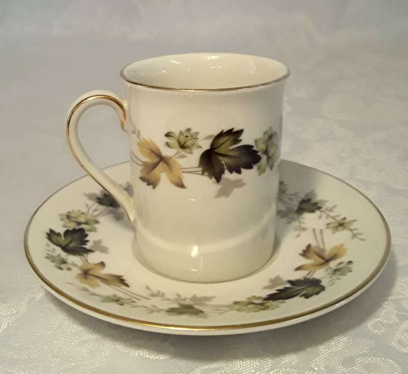 Vintage 1950s Royal Doulton Larchmont Demitasse Cups & Saucers
