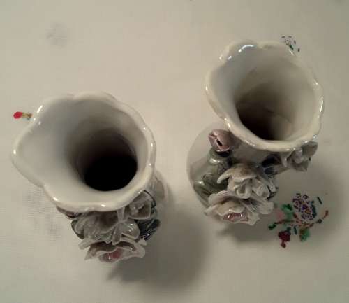 Pair of vintage style lustre vases