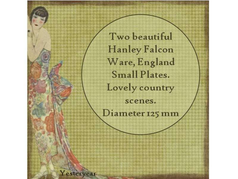 Two Hanley Falcon Ware, England. Small Display Plates