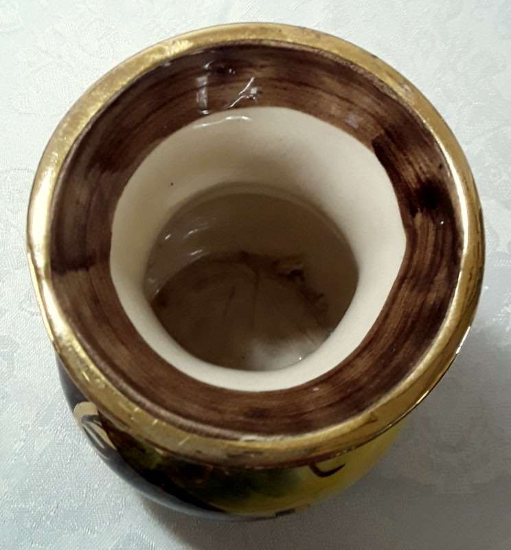 H. Bequet Quaregnon Hand painted ceramic vase - Belgium