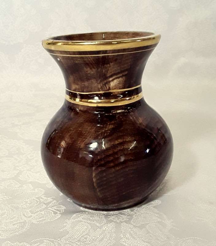 H. Bequet Quaregnon Hand painted ceramic vase - Belgium