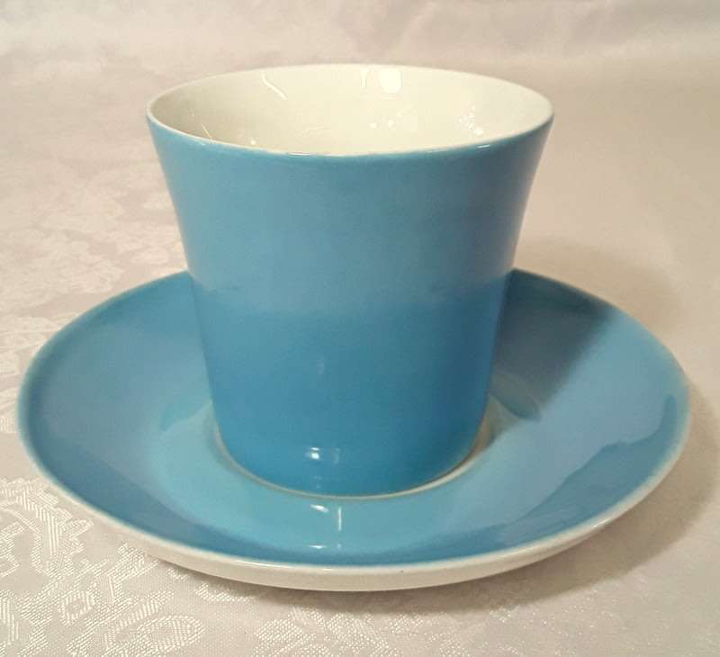 Four retro Constantia blue duo's (Please read description)