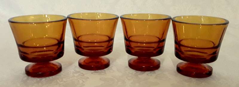 Retro Amber tot Glasses