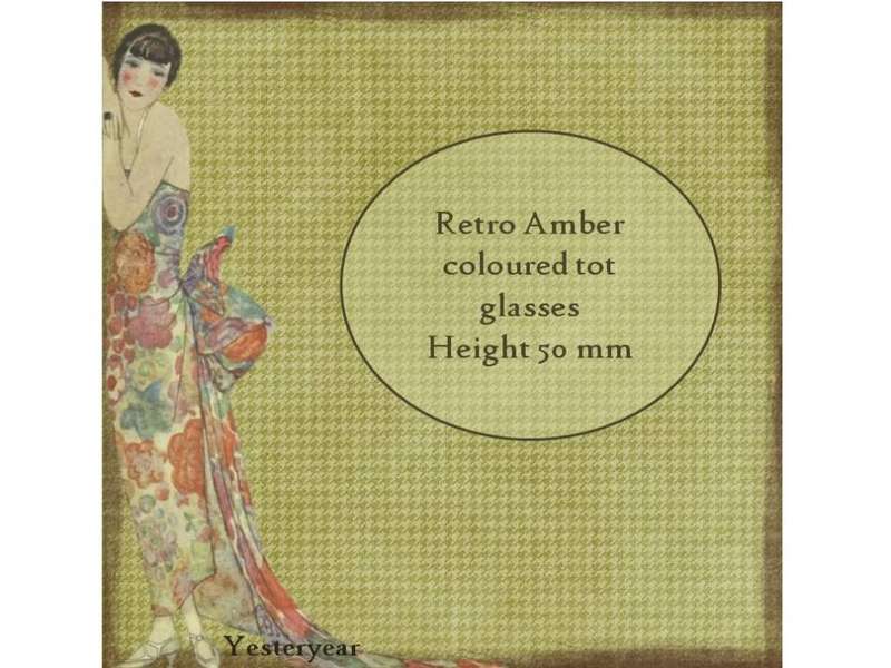Retro Amber tot Glasses