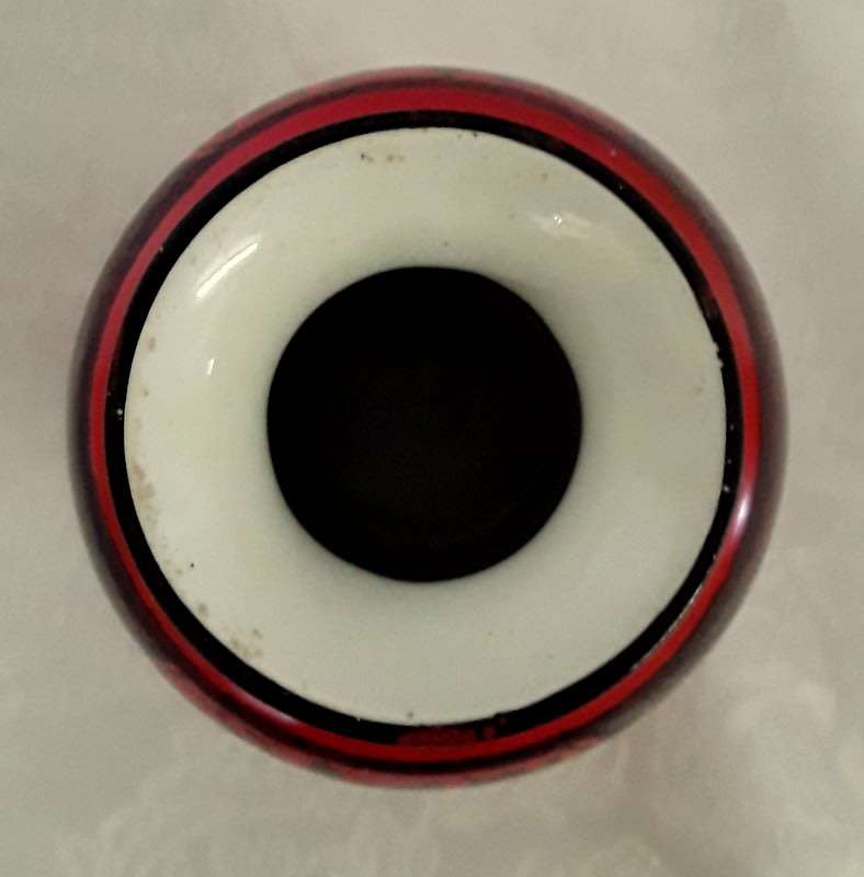 Very old vintage Orange small vase, Burleigh Ware / Burgess & Leigh Burslem, England