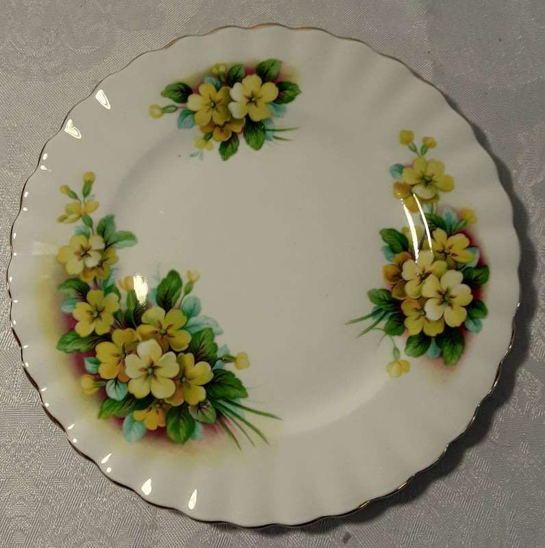 Vintage Royal Albert Yellow Primrose Trio