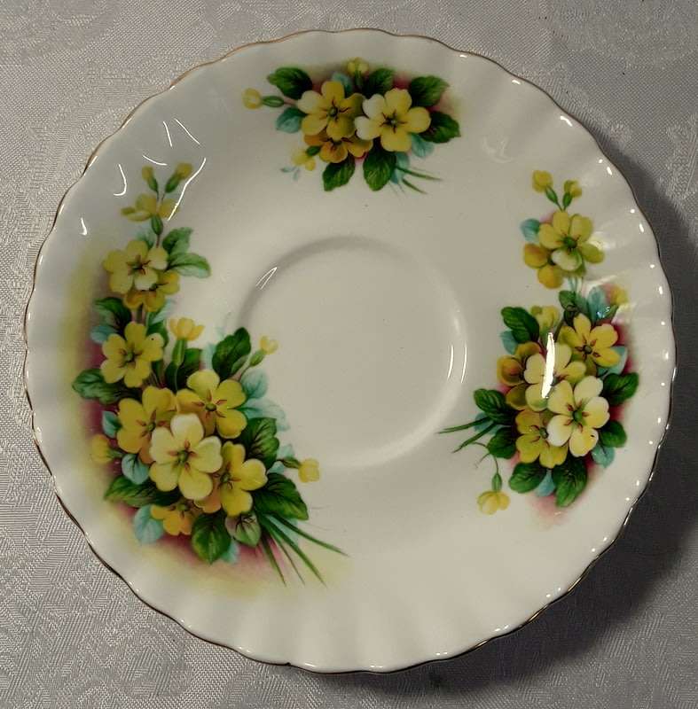 Vintage Royal Albert Yellow Primrose Trio
