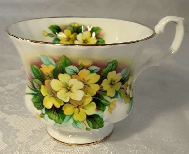 Vintage Royal Albert Yellow Primrose Trio