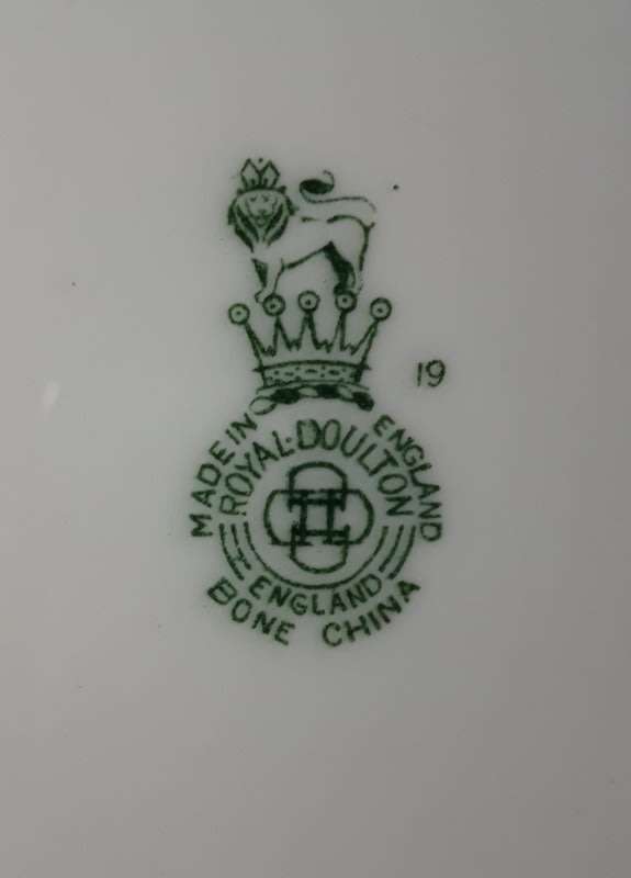 Vintage sophisticated white with silver  Royal Doulton trios (four)