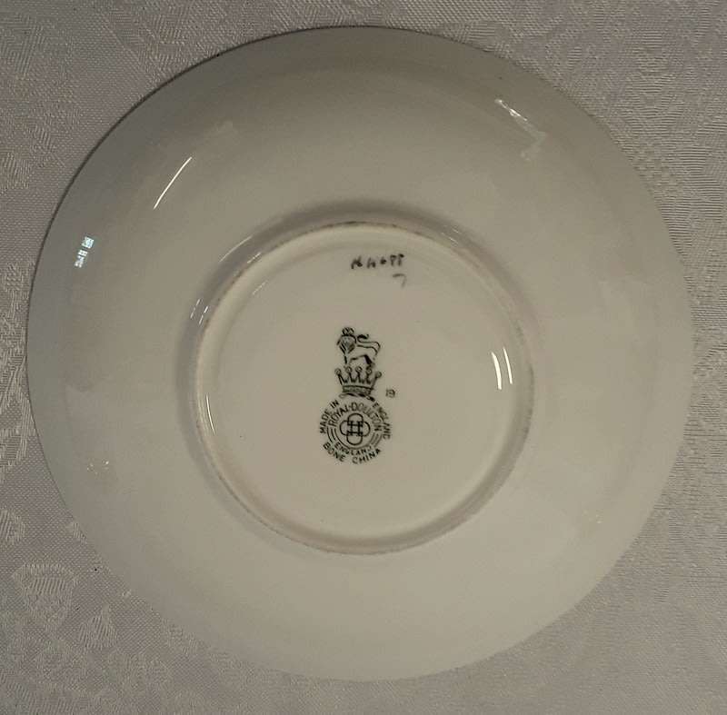 Vintage sophisticated white with silver  Royal Doulton trios (four)