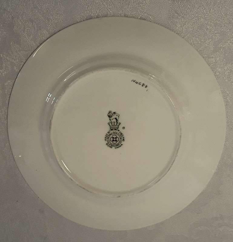 Vintage sophisticated white with silver  Royal Doulton trios (four)