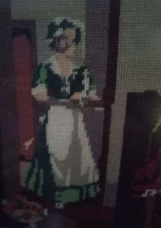 1950s period lovely tapestry with Victorian scene