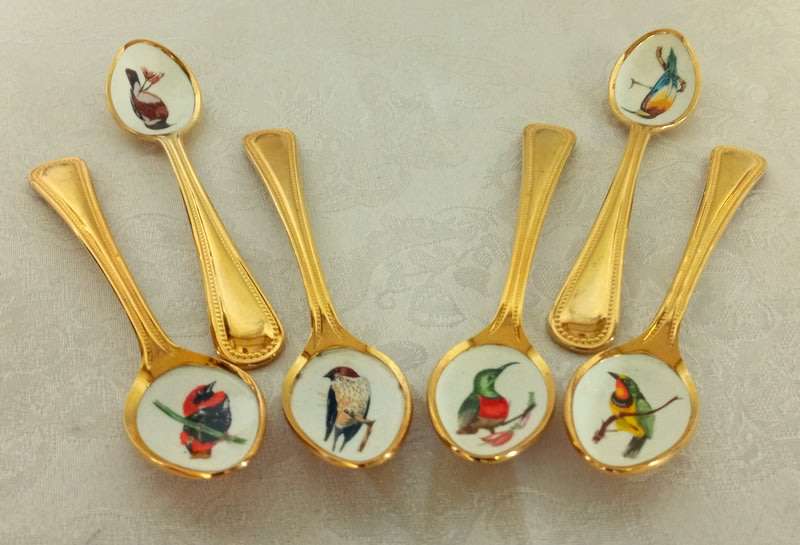 Stunning 24 carat Gold Set of Six Teaspoons