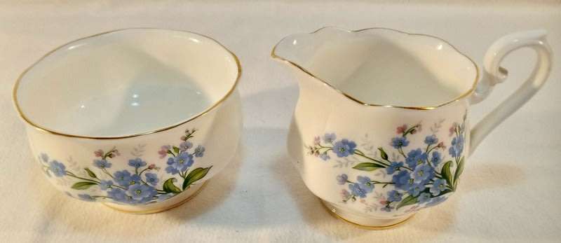 Royal Albert Forget me Not Creamer & Sugar Bowl