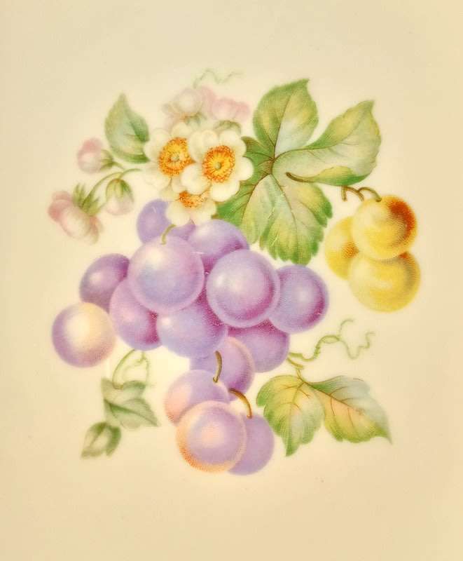 Vintage Bavaria Germany Set of 6 Fruit Plates Hutschenreuther 1946 -1948