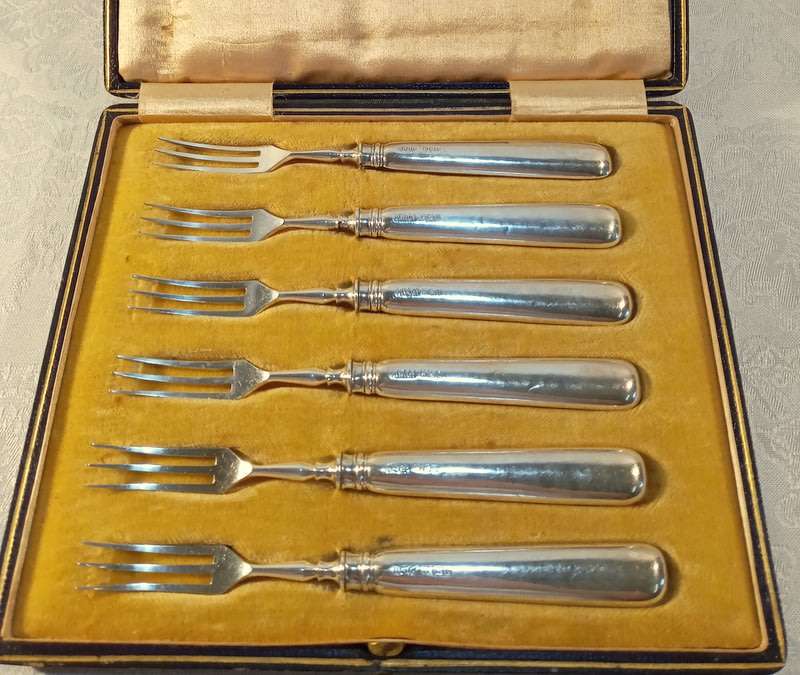 Vintage Henry Williamson Birmingham (F) 1922 Silver Cocktail Forks