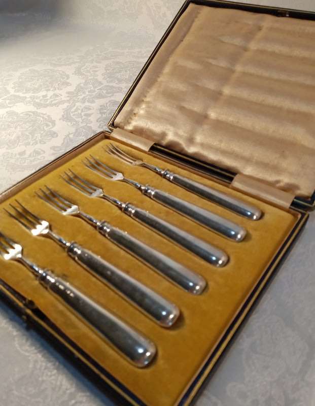 Vintage Henry Williamson Birmingham (F) 1922 Silver Cocktail Forks