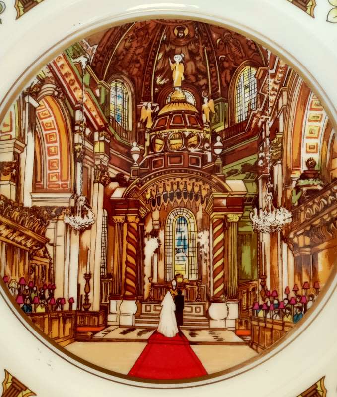 Large Coalport Plate - The Marriage of Lady Diana and The Prince Of